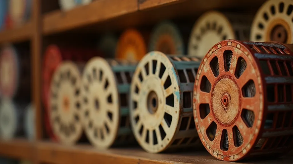 Collection of vintage View-Master reels in a box