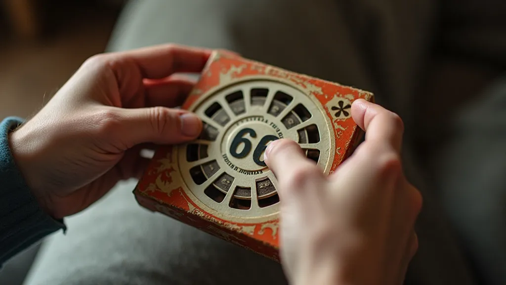 Collector examining a Route 66 View-Master pack