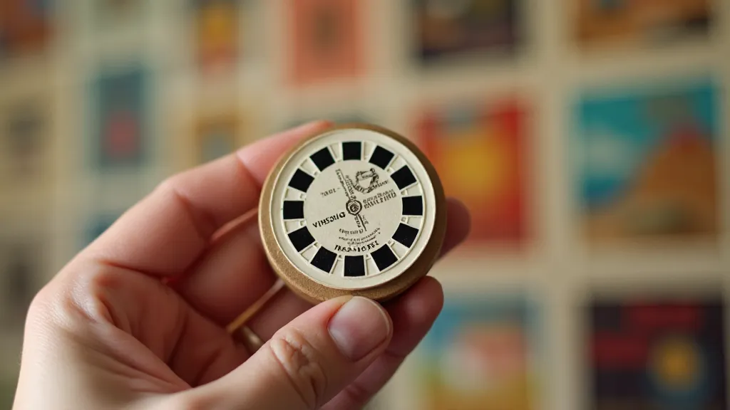 Vintage View-Master Reel in Hand