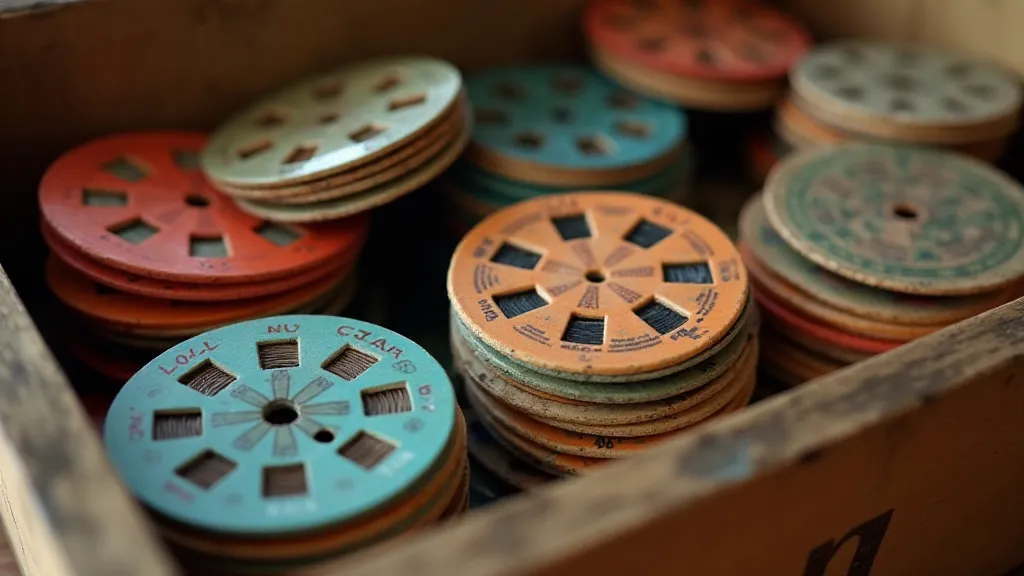 Vintage View-Master reels in a box